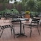 Flash Furniture Mellie 27.5'' Black Round Metal Indoor-Outdoor Table with Base TLH-052-2-BK-GG - alternate 1